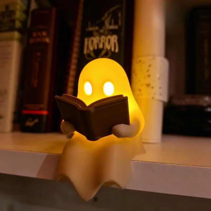 Klimatyczna Lampka Nocna - Czytający Duszek
